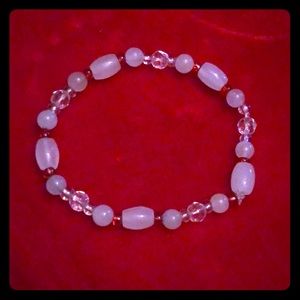 Rose Quartz bracelet, 19cm stretches